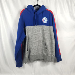 Blue and Gray Hoodie with Logo